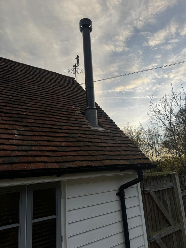 Wiking mini 4 wood burning stove installed in dunmow