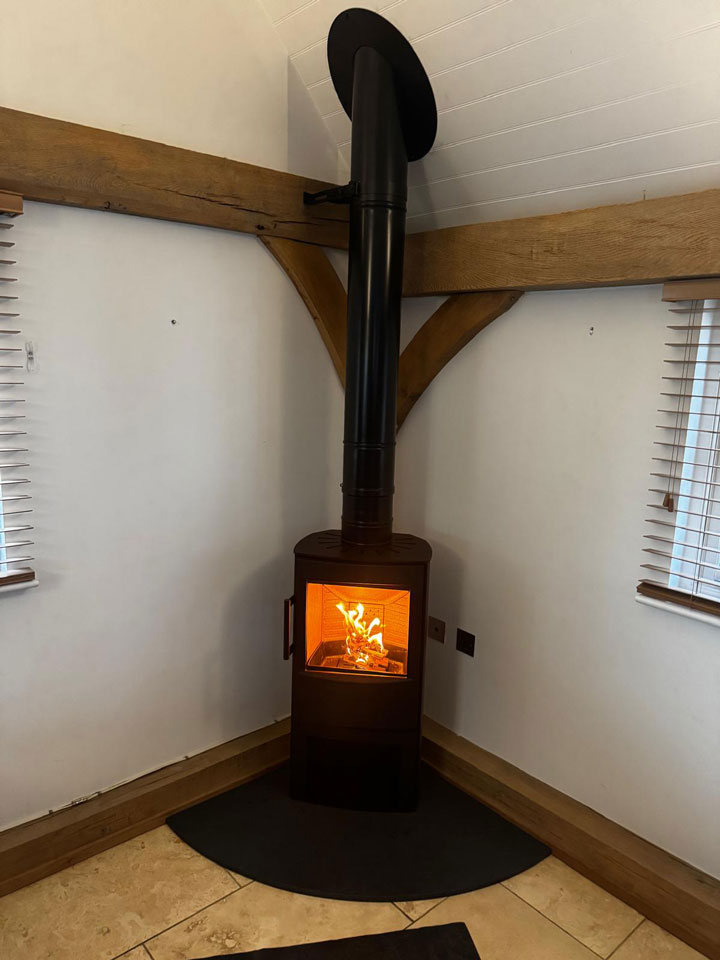 Wiking mini 4 wood burning stove installed in dunmow