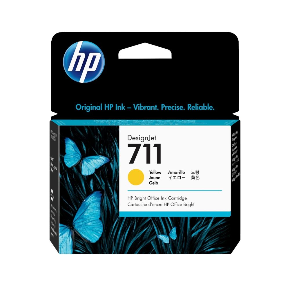 HP 711 Yellow Original Printer Ink Cartridge (CZ132A) by Ink Cartridges Ireland