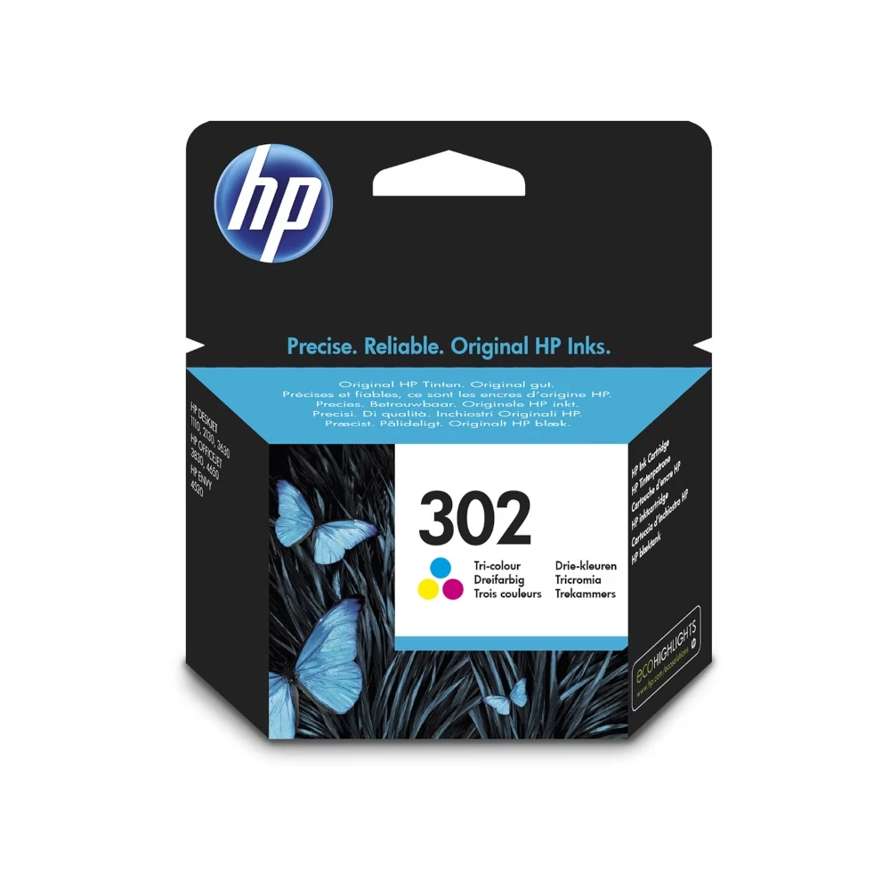 HP 302 Colour Printer Ink Cartridge Original (F6U65AE) by Ink Cartridges Ireland