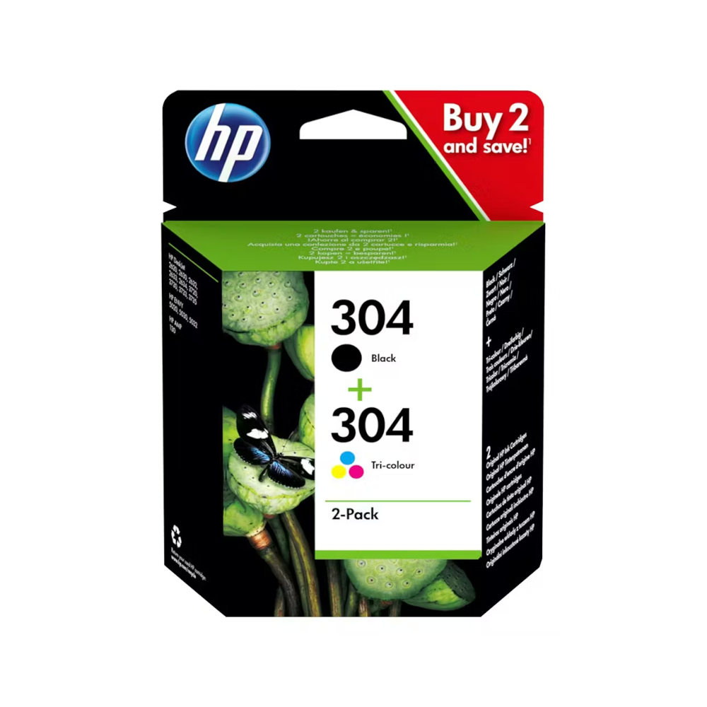 HP 304 Twin Pack Original Ink Cartridge