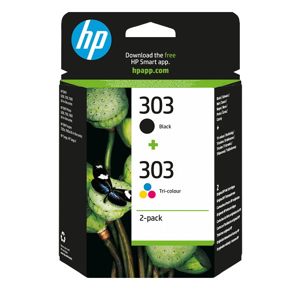 HP 303 2-Pack Black & Colour Printer Ink Cartridges Original (3YM92AE) by Ink Cartridges Ireland