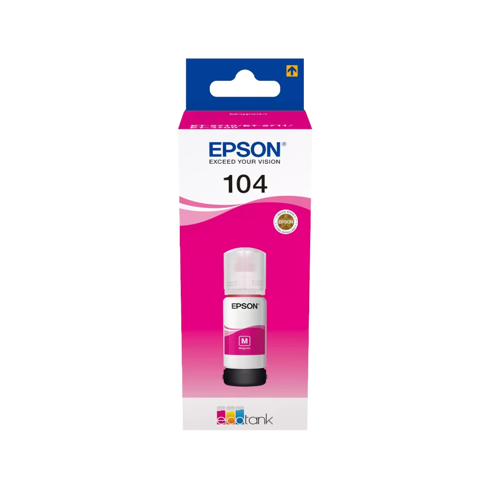 Epson 104 EcoTank Magenta Printer Ink Bottle Original (C13T00P340) by Ink Cartridges Ireland