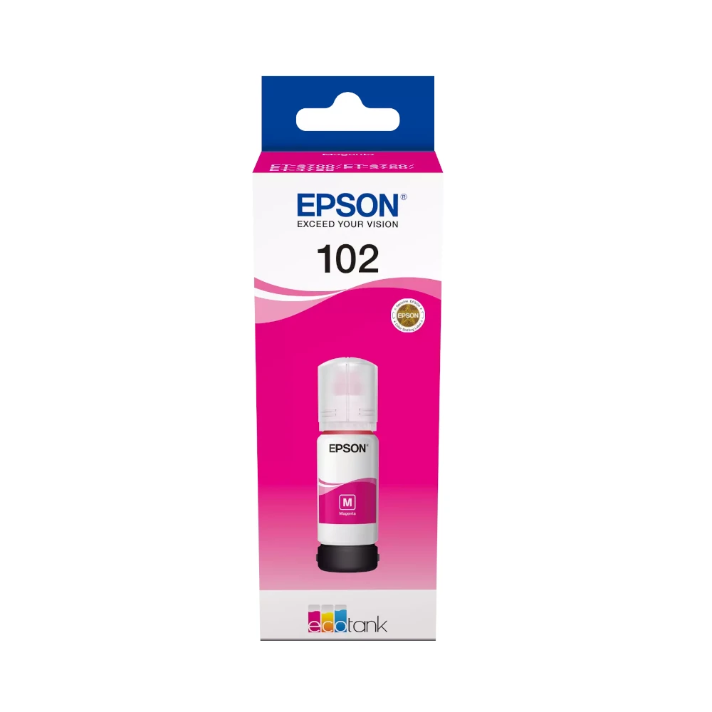 Epson 102 EcoTank Magenta Printer Ink Bottle Original (C13T03R240) by Ink Cartridges Ireland