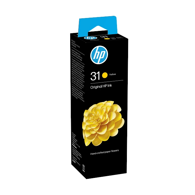 HP 31 70ml Yellow Printer Ink Bottle Original (1VU28AE) by Ink Cartridges ireland