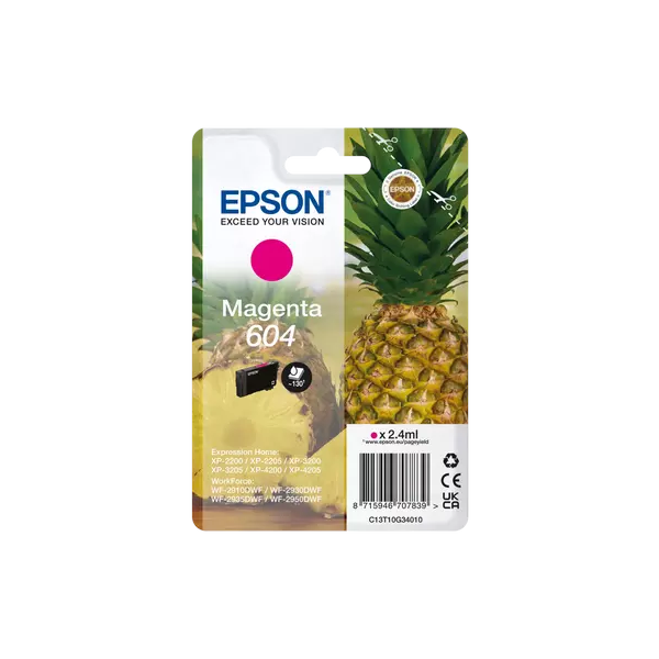 Epson 604 Original Inkjet Cartridge Magenta (C13T10G34010) by Ink Cartridges Ireland