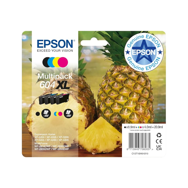 Epson 604XL Original Inkjet Cartridges Multipack (C13T10H64010) by Ink Cartridges Ireland