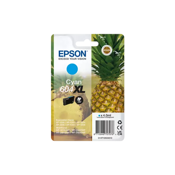 Epson 604XL Original Inkjet Cartridge Cyan (C13T10H24010) by Ink Cartridges Ireland