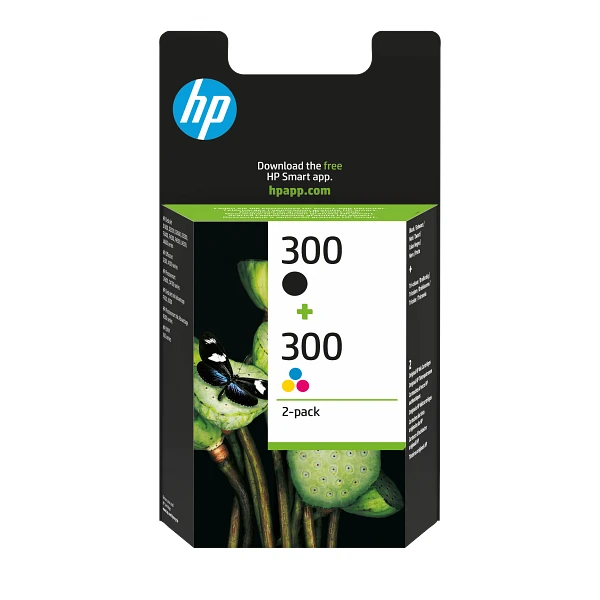 HP 300 2-Pack Black & Tri-Colour Printer Ink Cartridge Original (CN637EE) by Ink Cartridges Ireland