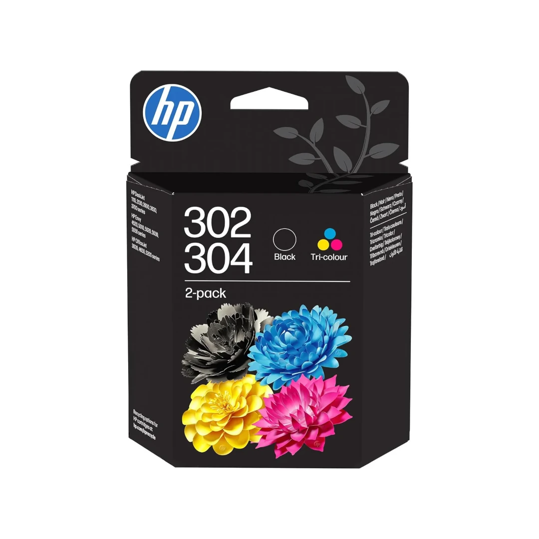 HP 302/304 Black & Colour Twin Pack Original Printer Ink Cartridges (B82L1AE) by Ink Cartridges Ireland